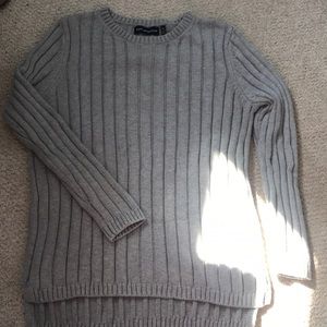 525 America grey ribbed sweater